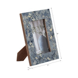 Resin Woven Memories Photo Frame - Blue/Ivory, 4x6 in.