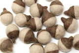 Felt Acorn Autumn Fall Decoration: Beige Stone