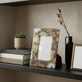 Picture Frame - Gray Agate Stone Modern Rectangular, 5x7 in.