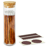 4" Matches in Chic Cork Top Jar - Colors of Your Choice: Hot Pink