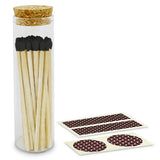 4" Matches in Chic Cork Top Jar - Colors of Your Choice: Hot Pink