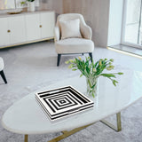 Decorative Tray Concentrics Black & White 12x12 inch