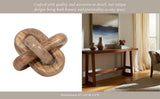 Decorative Figurine - Brown Wood Interlocking Knot, 6 in.