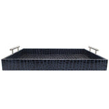 Premium Blue Embossed Leather Tray