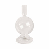 Taper Candle Holder - Clear Glass Bubble, 7 in.