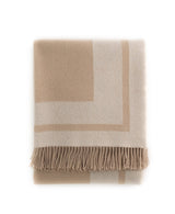 Southampton Home Double-Faced Border Throw 60" X 74" Natural