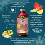 Strawberry Lemon Lime Syrup 12 oz - cocktail / mocktail mix