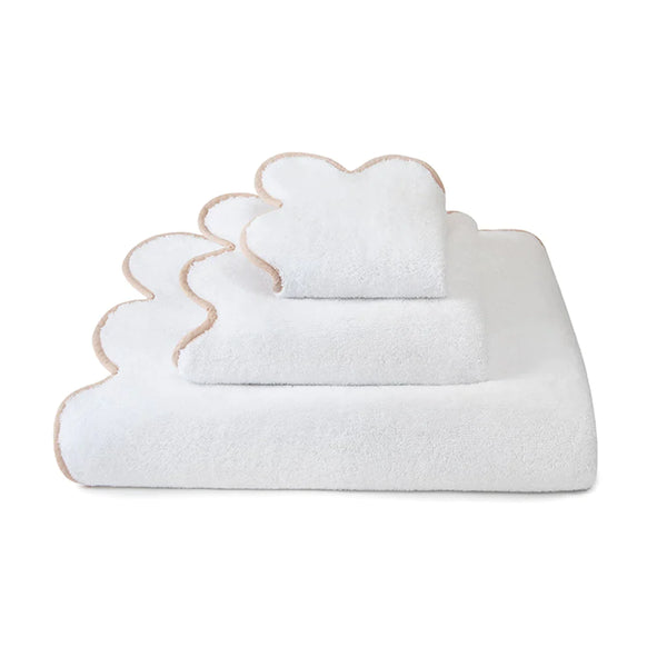 Chairish Hand Towel-White/Sand