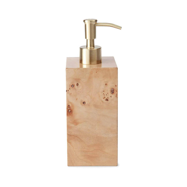 Mesa Lotion Dispenser-Burl Wood