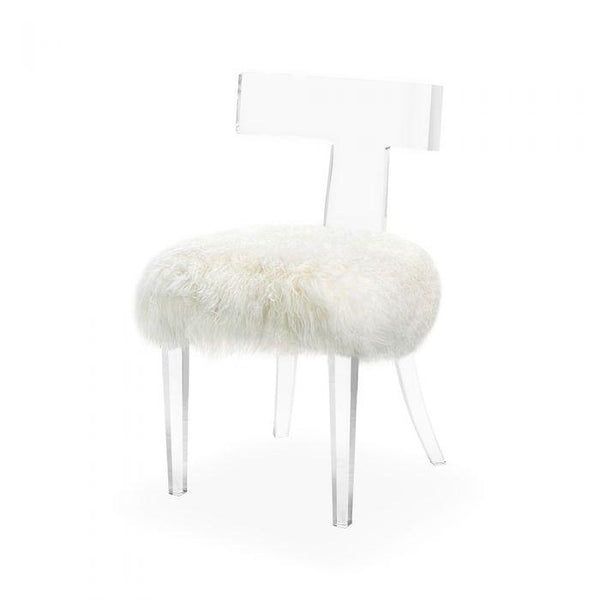 Tristan Chair in Ivory Sheepskin - Interlude Home 