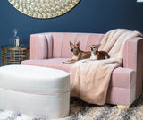 Alessandra Loveseat : Rosewater -JAMES By Jimmy DeLaurentis