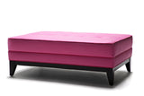 Isabella Ottoman Pink Wool W/ Pink Welt - JAMES By Jimmy DeLaurentis