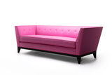 Isabella Sofa : Pink W/Pink Contrasting Welt -JAMES By Jimmy DeLaurentis