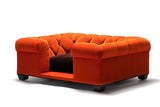 Danielle Pet Sofa - Hermes Orange / Brown Velvet - JAMES By Jimmy DeLaurentis