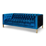 Capri Sofa Peacock Velvet Gold Legs : JAMES By Jimmy DeLaurentis