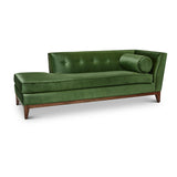 Emma Chaise Lounge - Juniper Velvet W/ Juniper Velvet Bolster- JAMES By Jimmy DeLaurentis
