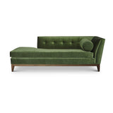 Emma Chaise Lounge - Juniper Velvet W/ Juniper Velvet Bolster- JAMES By Jimmy DeLaurentis