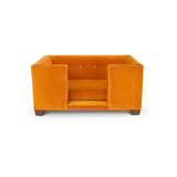 Filomena Pet Sofa : Saffron Wool W/ Pink Welt- JAMES By Jimmy DeLaurentis