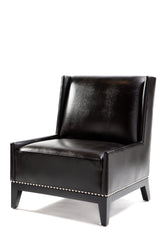 Roma Chair : Faux Leather Black - JAMES By Jimmy DeLaurentis