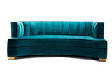 Alessandra Sofa Peacock Velvet -JAMES By James DeLaurentis