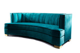 Alessandra Sofa Peacock Velvet -JAMES By James DeLaurentis