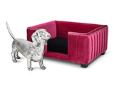 Bruno Pet Sofa: Sangria Velvet - JAMES By Jimmy DeLaurentis