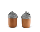 Wood and Pewter Acorns Salt & Pepper Set