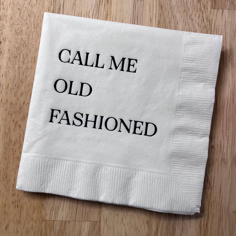 Call me Old Fashioned Cocktail Napkins, mens gift, impulse