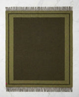 Southampton Home Double-Faced Border Throw 60" X 74" Loden