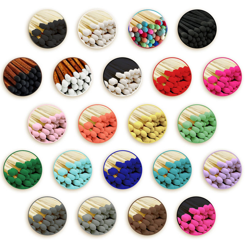 2" Matches + Mini Cloche - Colors of Your Choice + Strikers: Black Tip