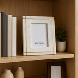 Photo Frame - White Marble Crystal-Clear Cover, 5x7 in.