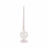 Taper Candle Holder - Clear Glass Bubble, 7 in.