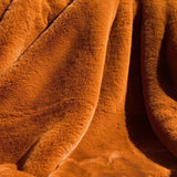 One Preevay Coco Brown Ultra-Soft Faux Rabbit Fur Throw | Luxury 800gsm Plush | 50x60