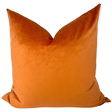 Orange Velvet Pillow