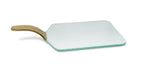 Glass Tray with Gold Handle