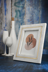 Marble Frame w/ Brass Inlay 4" x 6"