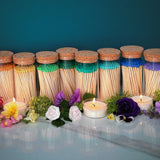 4" Matches in Large Chic Cork Top Jar - Color(s) of Choice