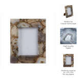 Picture Frame - Gray Agate Stone Modern Rectangular, 5x7 in.