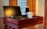 Premium Red Embossed Leather Tray