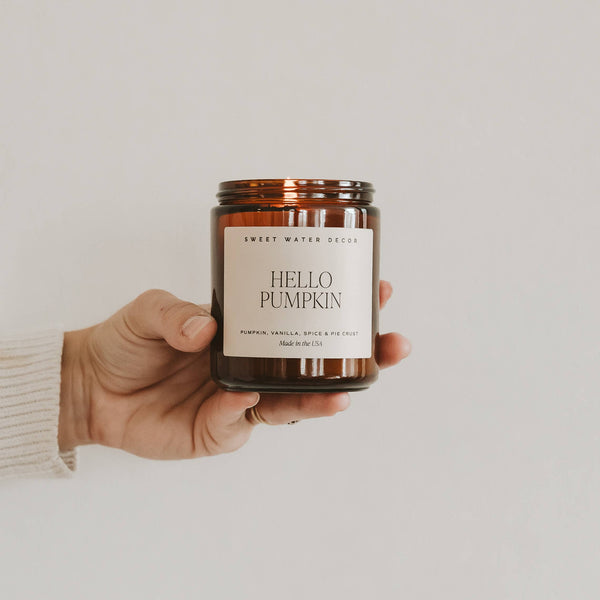 Hello Pumpkin 9 oz Soy Candle - Fall Decor & Gifts