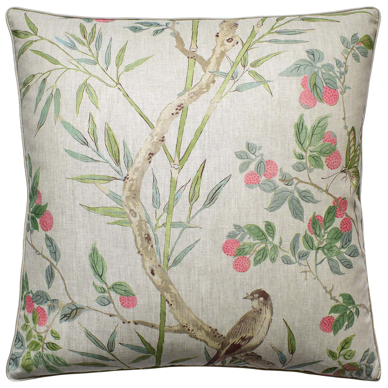 claire (coral/green) pillow/ryan studio/jimmy delaurentis home