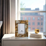 Picture Frame - Brown Stone Agate Accent with Glass, 5x7 in.