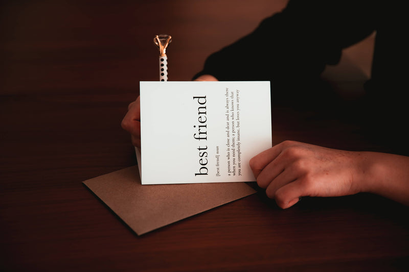 Best Friend Definition - Love & Friendship Card