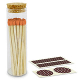 4" Matches in Chic Cork Top Jar - Colors of Your Choice: Hot Pink
