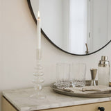 Candle Holder -  Glass Taper Vintage Bubble