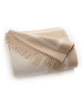 Southampton Home Double-Faced Border Throw 60" X 74" Natural