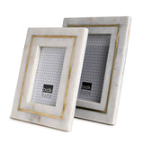 Marble Frame w/ Brass Inlay 4" x 6"