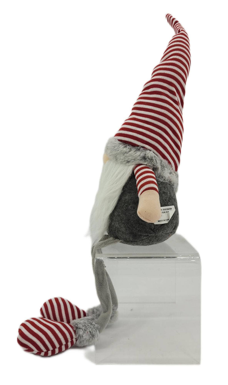 Long Legs Fabric Striped Christmas Gnome 26"