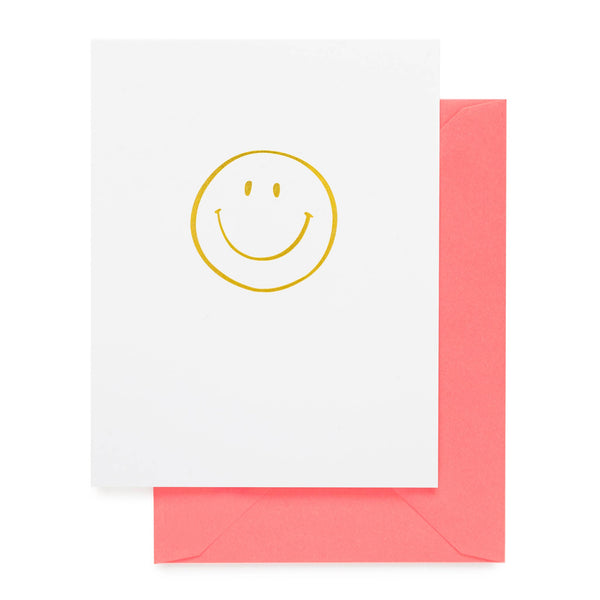 Smiley Face Letterpress Friendship Card