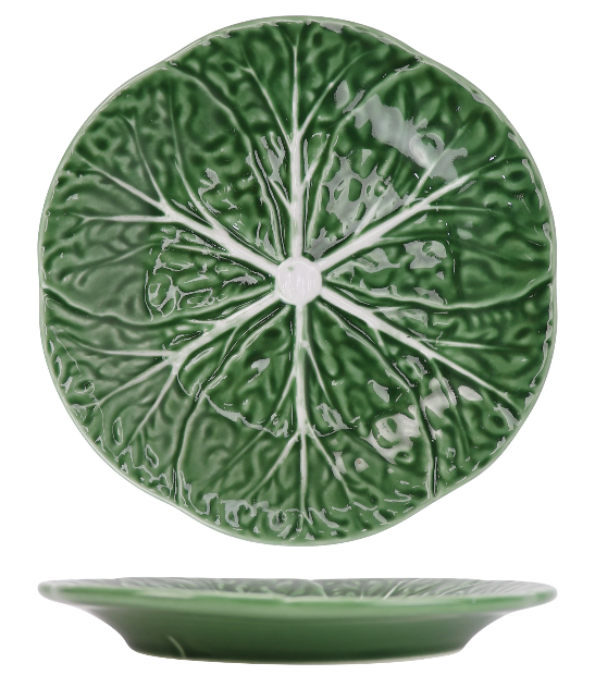 CABBAGE  APP/BREAD PLATE - set of4